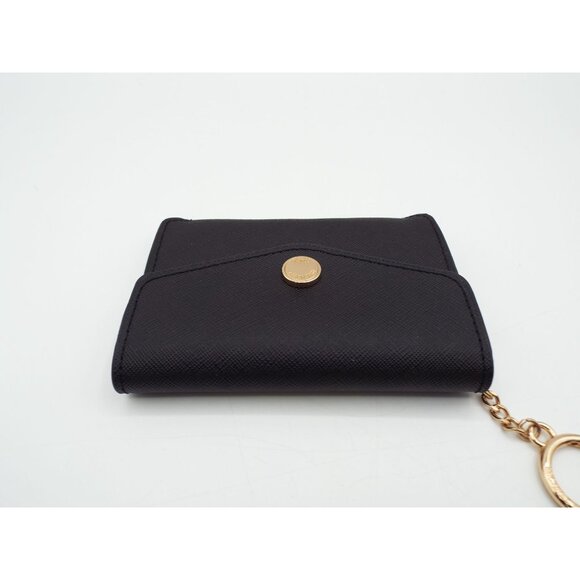 Michael Kors Black Leather Keychain Card Coin Wallet - Picture 4 of 8